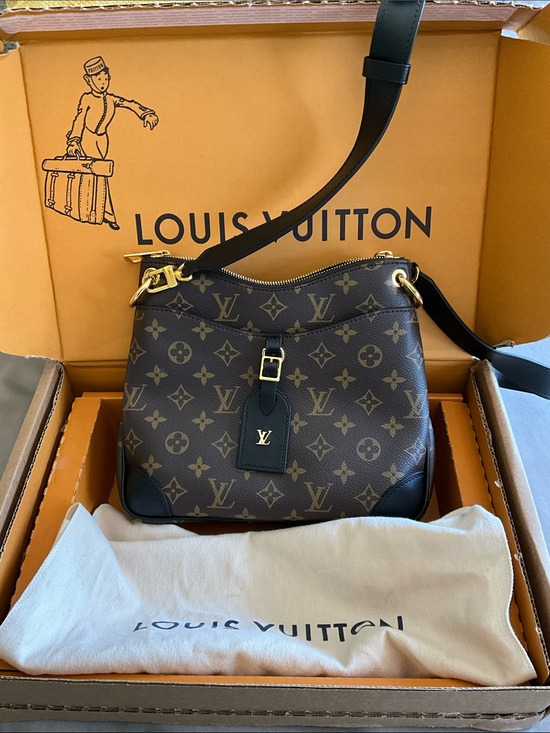 Louis Vuitton Handbags - Authentic Louis Vuitton Odeon  crossbody Bag with Black Trim like new